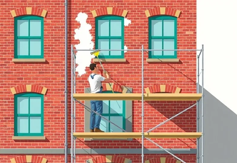 Ravalement de façade en pierre, nettoyage et application d'enduit